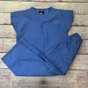 Kids blue scrub set outfit